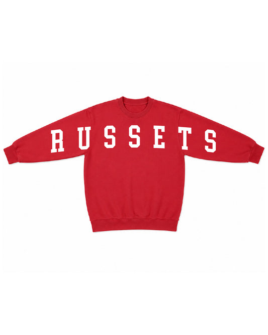 Shelley High School x VAST Apparel - Basic Fleece Crewneck - Oversized  R U S S E T S Front Print