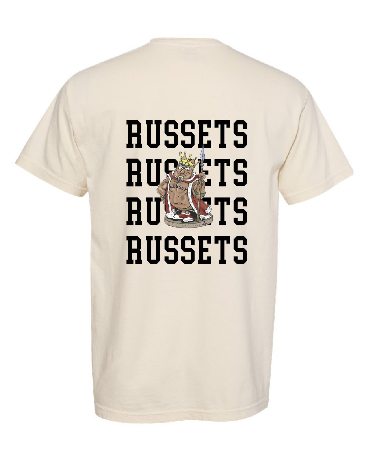 Shelley High School x VAST Apparel - Comfort Colors Tee - SHELLEY Pocket Front / RUSSETS (Repeating) Back