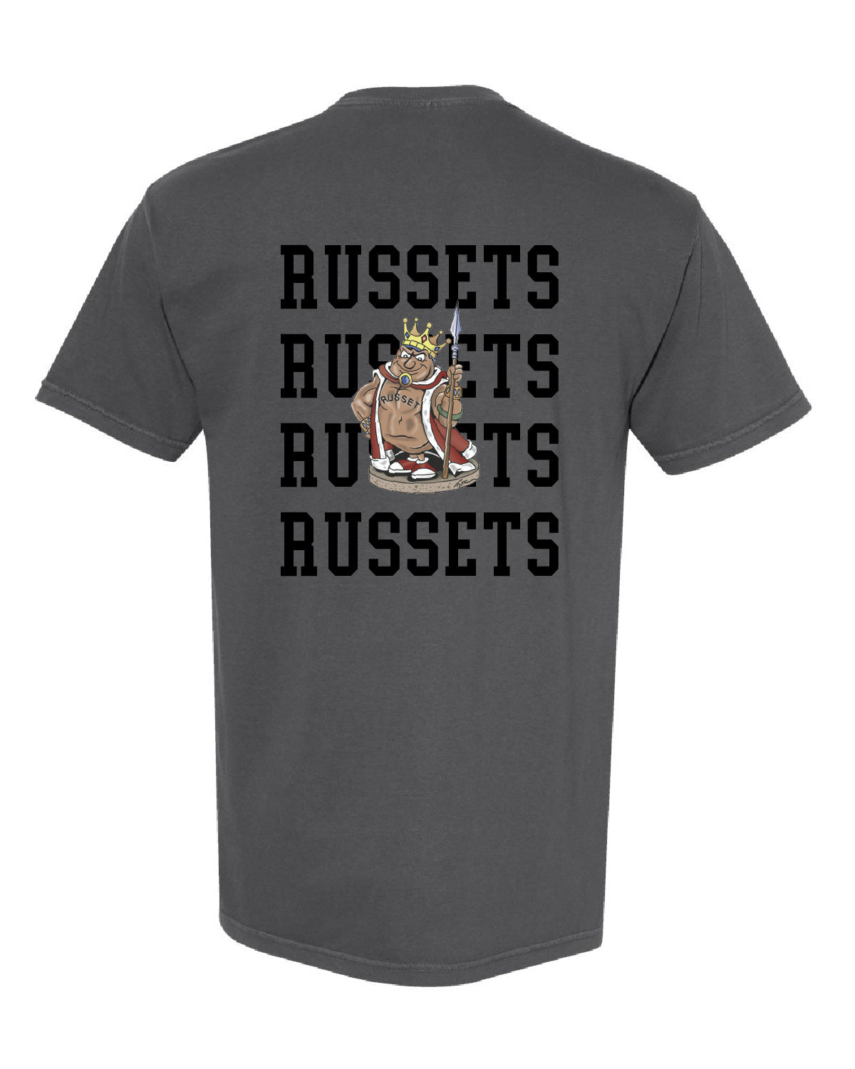 Shelley High School x VAST Apparel - Comfort Colors Tee - SHELLEY Pocket Front / RUSSETS (Repeating) Back