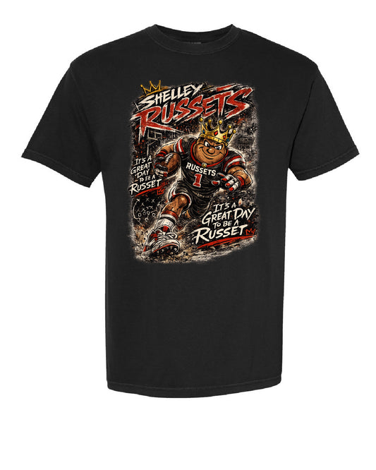 Shelley High School x VAST Apparel - Comfort Colors Tee - SHELLEY RUSSETS DTG Print