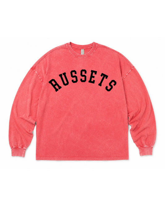 Shelley High School x VAST Apparel - Chickadee Oversized Red Tee - Russets (arched)