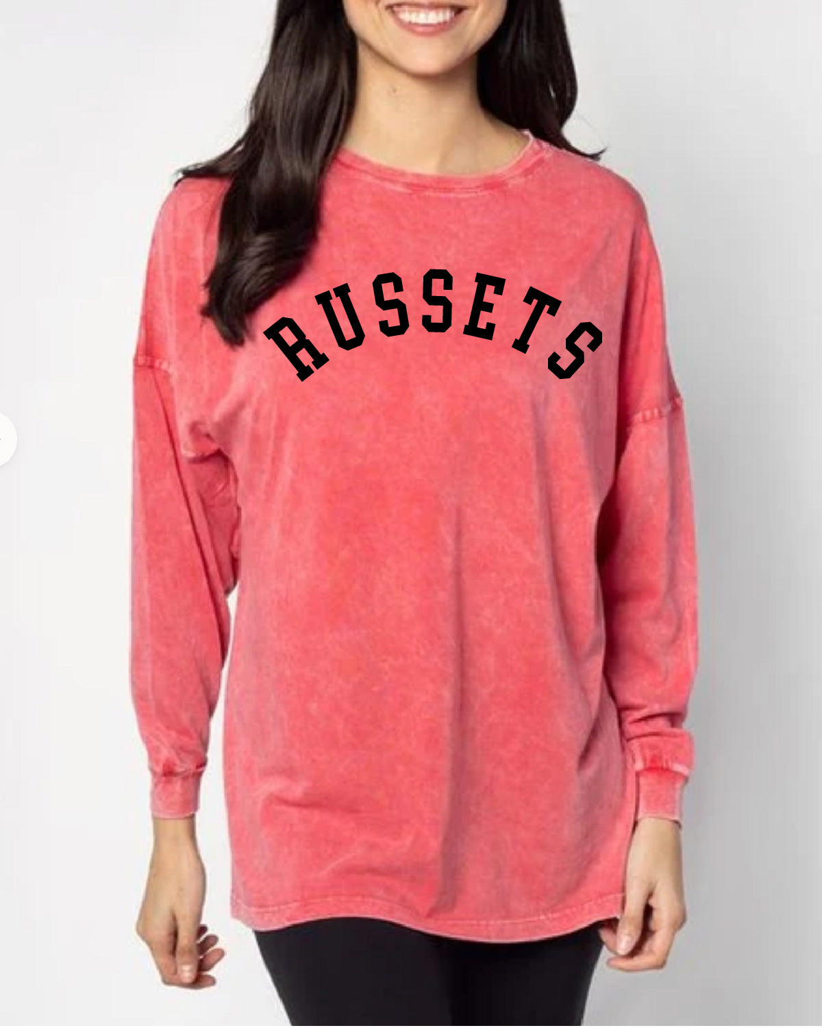 Shelley High School x VAST Apparel - Chickadee Oversized Red Tee - Russets (arched)