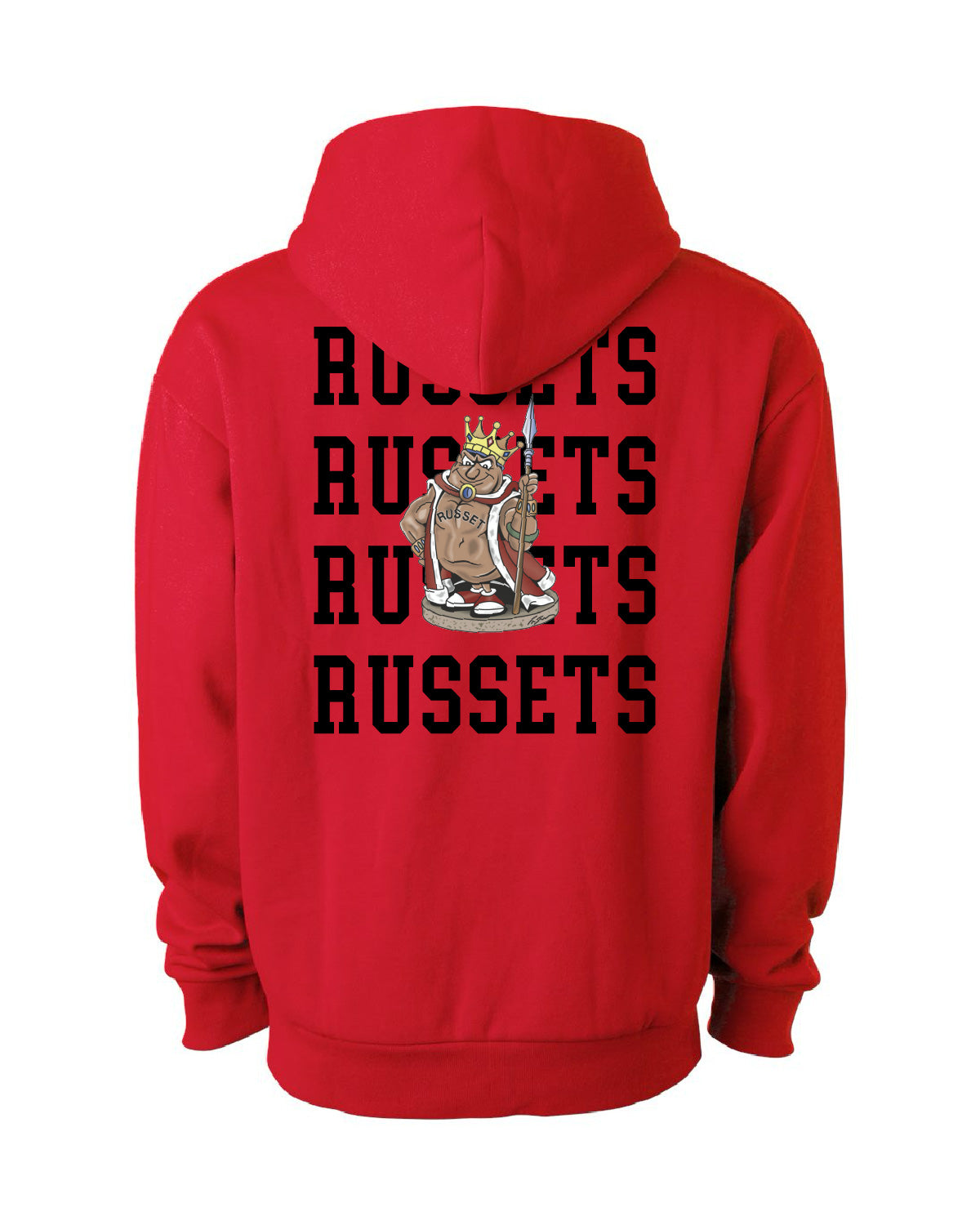 Shelley High School x VAST Apparel - Independent IND330BLV - Red Hoodie w/ Russets (Repeated) Back