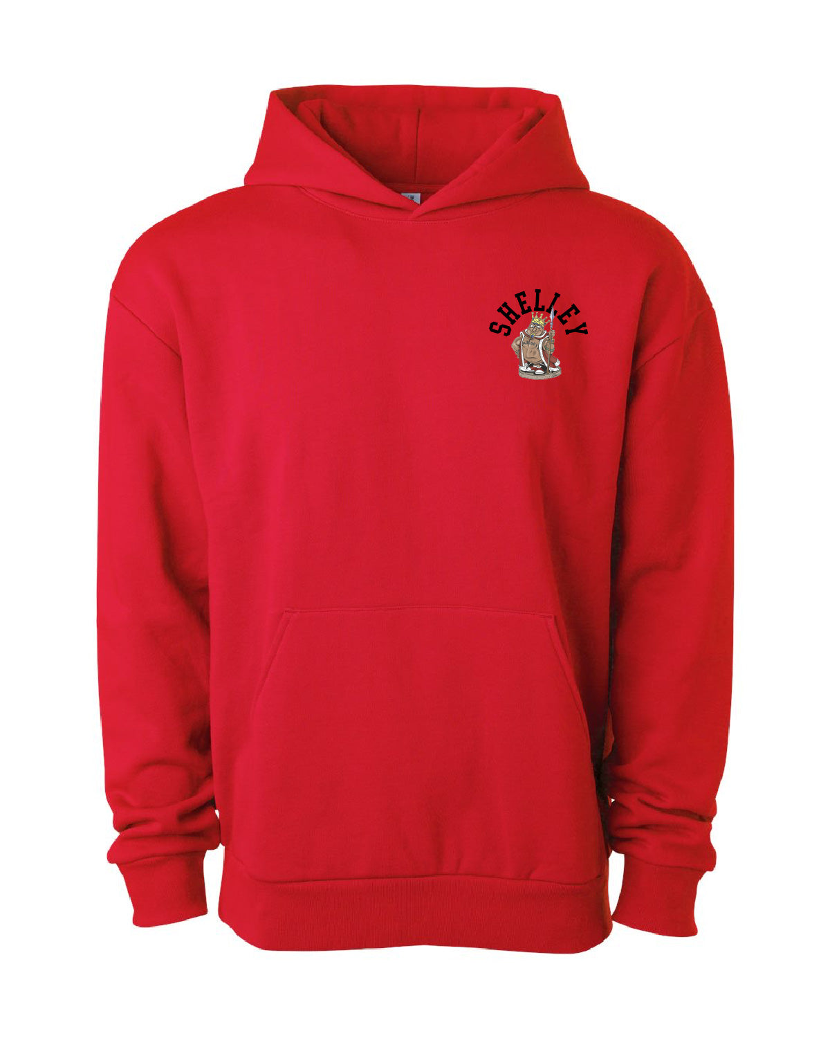 Shelley High School x VAST Apparel - Independent IND330BLV - Red Hoodie w/ Russets (Repeated) Back