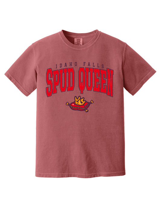 Spud Queen - Printed - Chest Logo and VAST Collar - Comfort Colors Tee - 1717