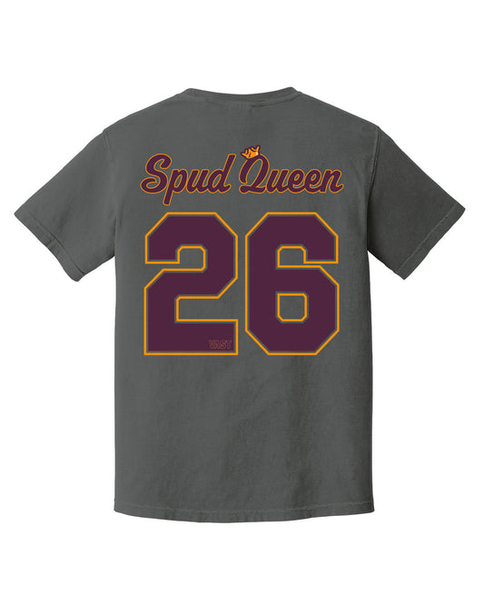 Spud Queen - Printed - Pocket Logo and Number Back - Comfort Colors Tee - 1717