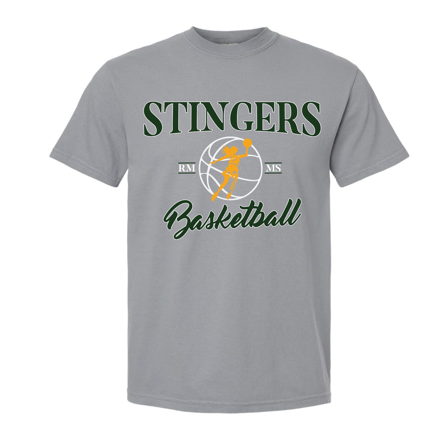 Stingers Basketball GIRL PLAYER Ball - Comfort Colors Tee