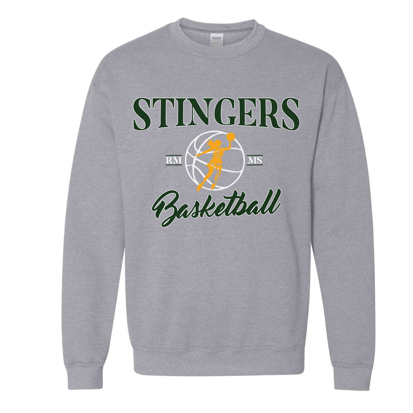 Stingers Basketball GIRL PLAYER Ball - Gildan Heavyweight Crewneck