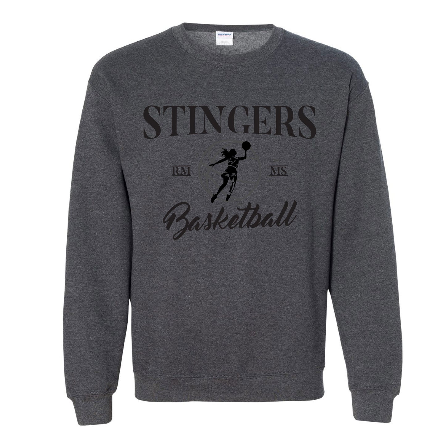Stingers Basketball GIRL PLAYER Ball - Gildan Heavyweight Crewneck