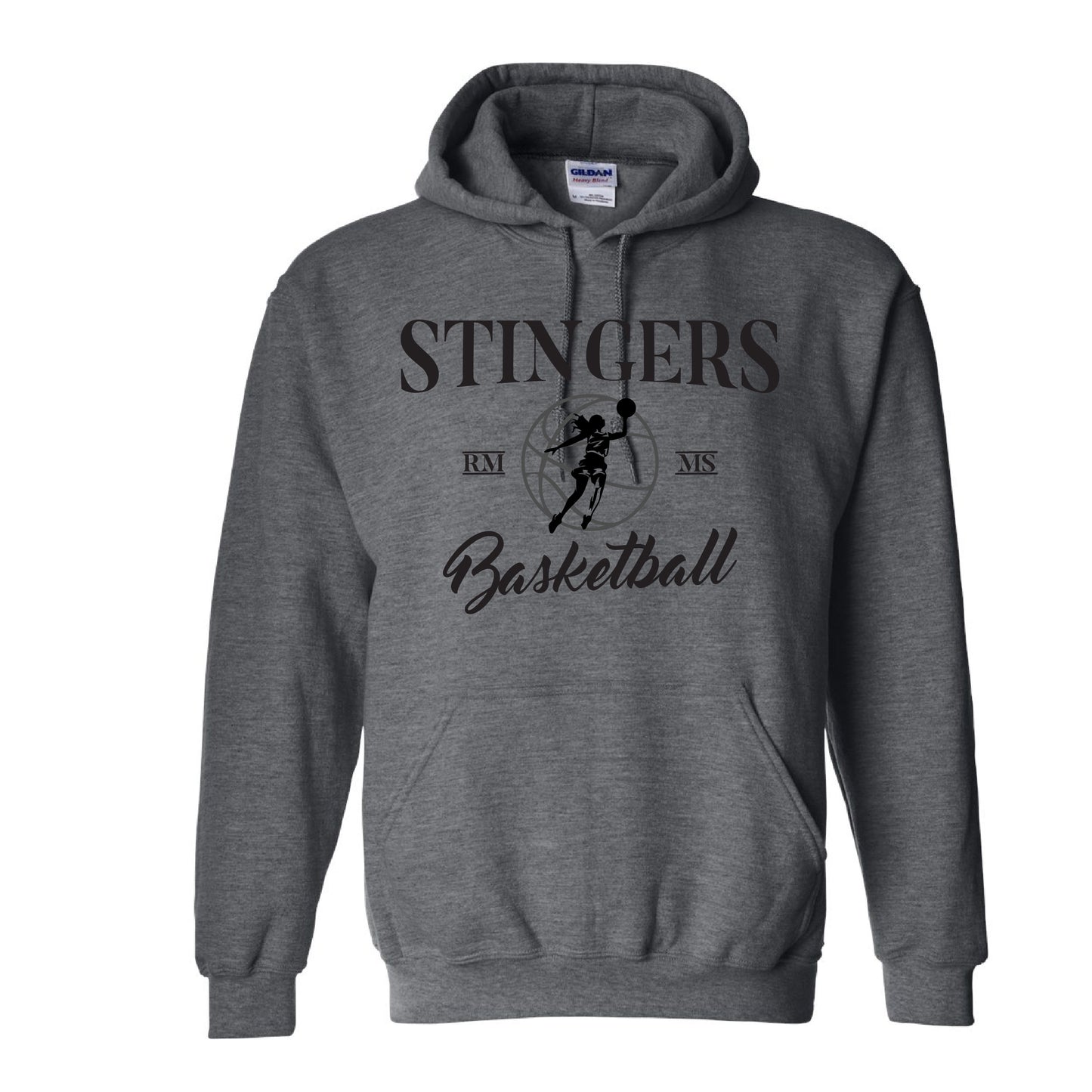 Stingers Basketball GIRL PLAYER Ball - Gildan Heavyweight Hoodie
