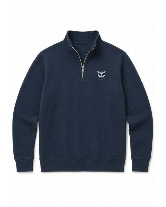 Timpanogos Soccer -  Lane Seven Premium Quarter Zip - LS14014 - Navy - Embroidered Mascot + Custom Number on Back
