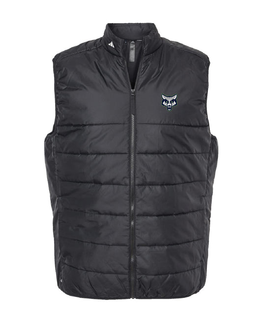 Timpanogos Soccer -  Mens Adidas Puffer Vest - A572 - Embroidered Mascot