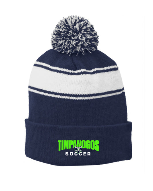 Timpanogos Soccer - Green Embroidered Logo - Pom Beanie - STC28
