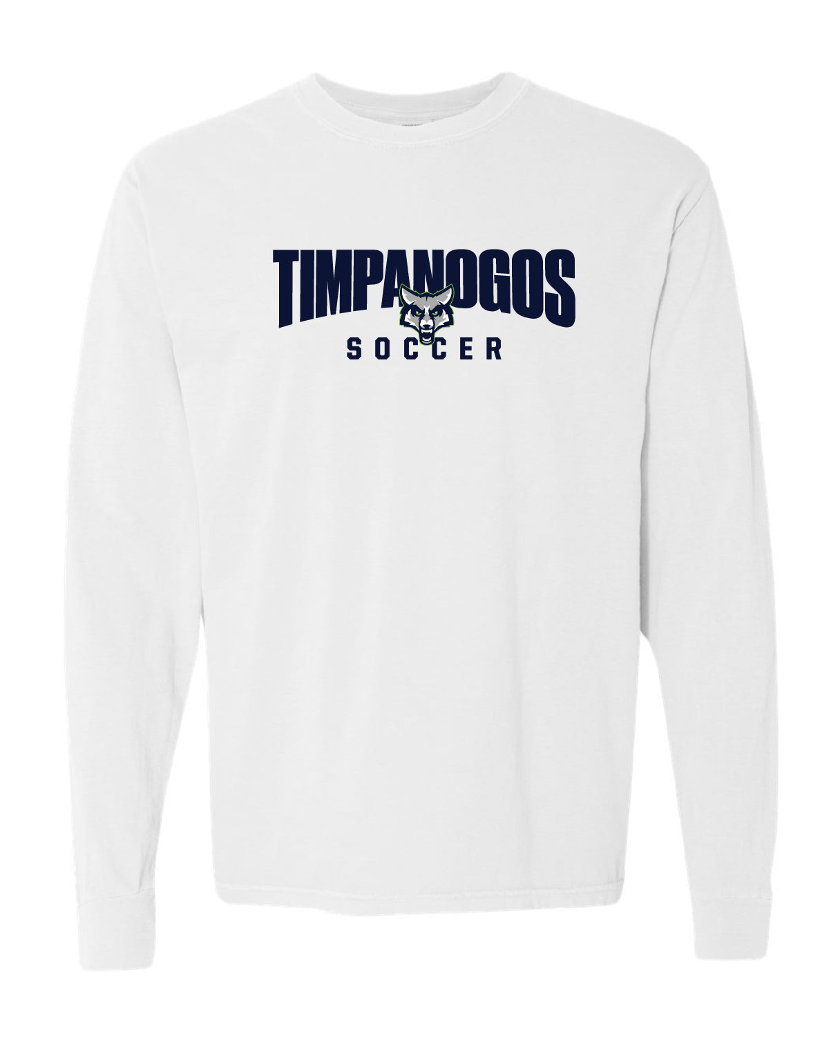 Timpanogos Soccer - Long Sleeve Comfort Colors Tee - Large Printed Logo