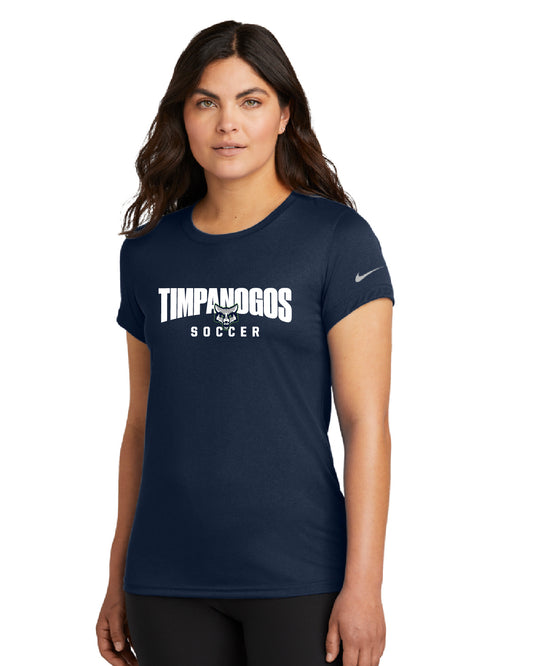 Timpanogos Soccer - Nike Women's Swoosh Sleeve rLegend Tee - Large Printed Logo -NKDX8734