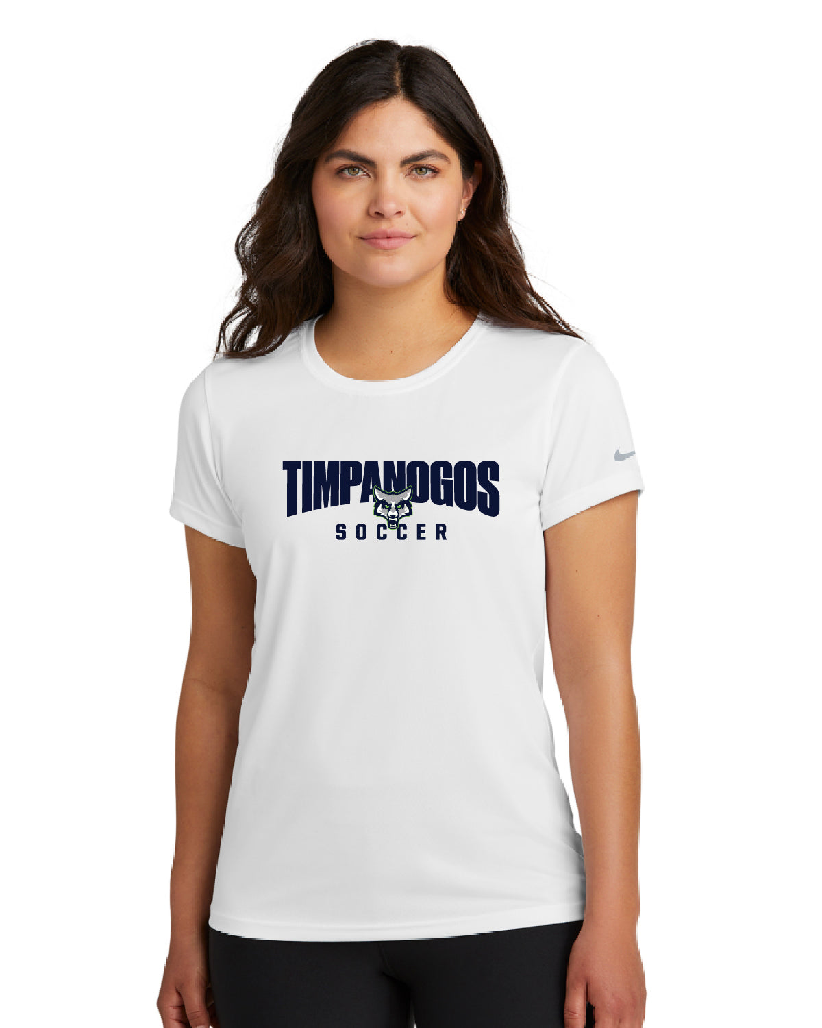 Timpanogos Soccer - Nike Women's Swoosh Sleeve rLegend Tee - Large Printed Logo -NKDX8734