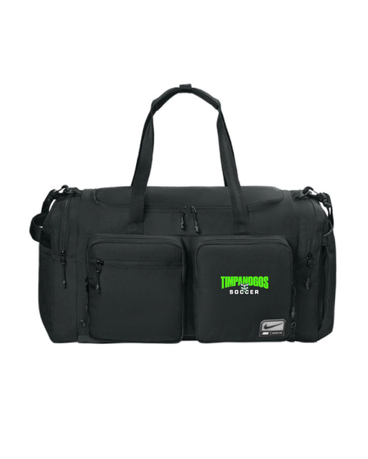 Timpanogos Soccer - Nike Utility Duffel 2.0 - Black w/ Embroidered Green Logo - NKFN4208