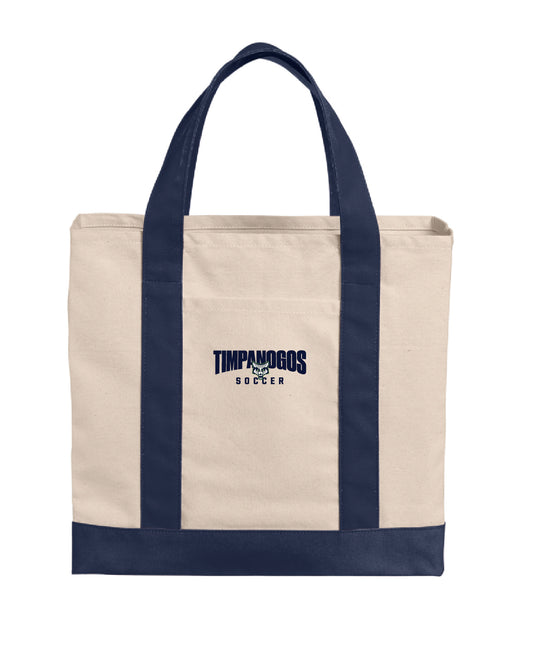 Timpanogos Soccer - Port Authority® Cotton Canvas Two-Tone Tote - Embroidered Blue Logo - BG429