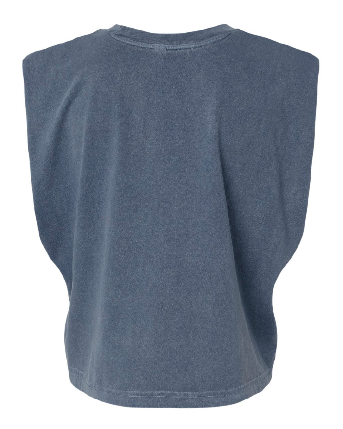 Timpanogos Soccer - Women's Heavyweight Cotton Garment-Dyed Muscle Tee - Small and Centered Blue Printed Logo - 307GD