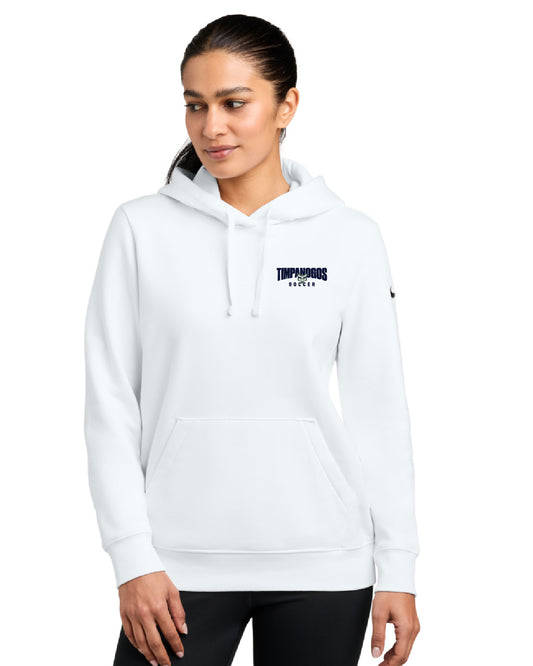 Timpanogos Soccer - Nike Women's Club Fleece Sleeve Swoosh Pullover Hoodie - Embroidered Pocket Logo - NKFD9889