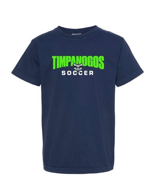 Timpanogos Soccer - Youth Comfort Colors Tee - Large Printed Logo