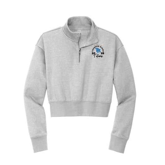 Thunder Ridge Football - Go Big Blue (pocket) - Athletic Gray District Quarter Zip