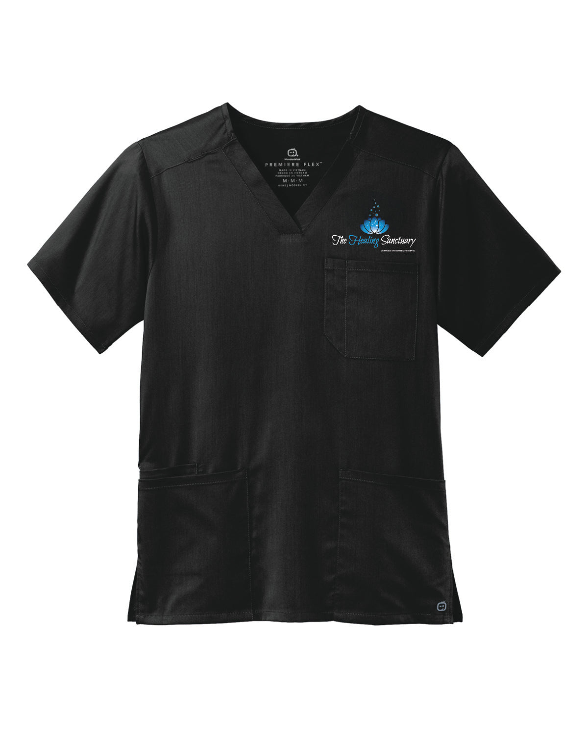 Men's Premium Scrubs Premiere Flex V-neck Top - Pocket Printed Design