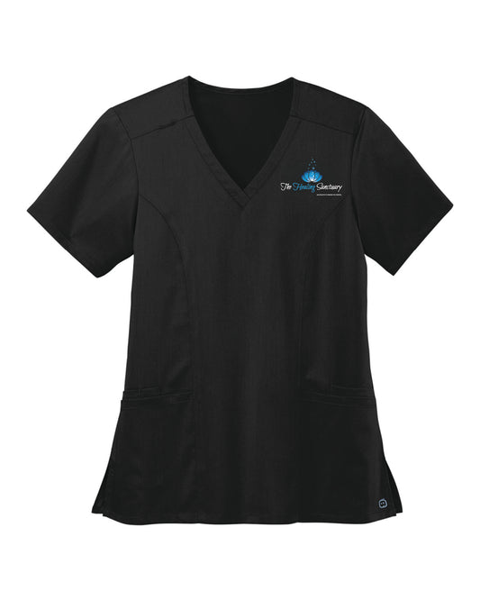 Women's Premium Scrubs Premiere Flex V-neck Top - Pocket Printed Design