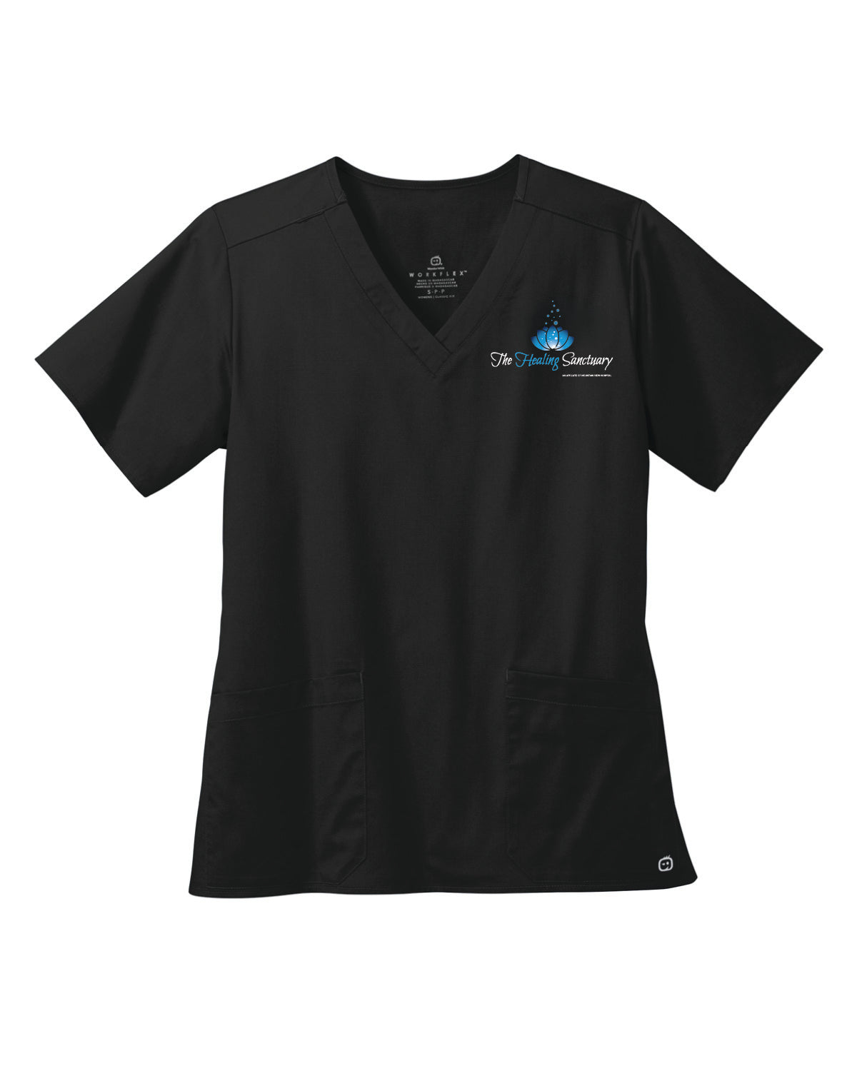 Women's WorkFlex Standard Scrubs V-neck Top - Pocket Printed Design