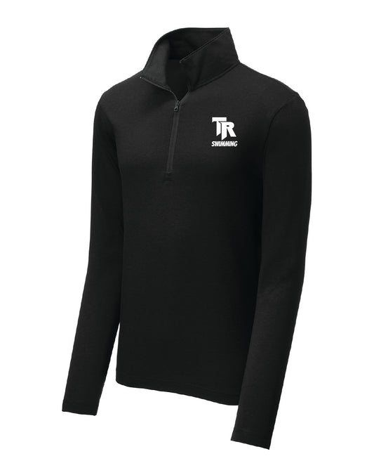 Thunder Ridge Swimming - Embroidered - Sport Tek Posi-Charge Tri Blend Wicking 1/4-zip - ST407