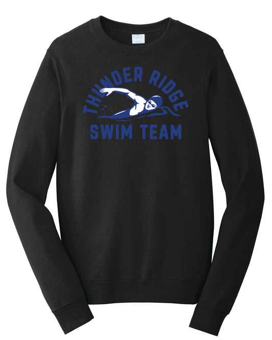 Thunder Ridge Swimming - Printed - Port & Co® Fan Favorite® Fleece Crewneck Sweatshirt - PC850