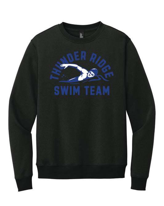 Thunder Ridge Swimming - Printed - District® Perfect Weight® Fleece Crew - DT1106