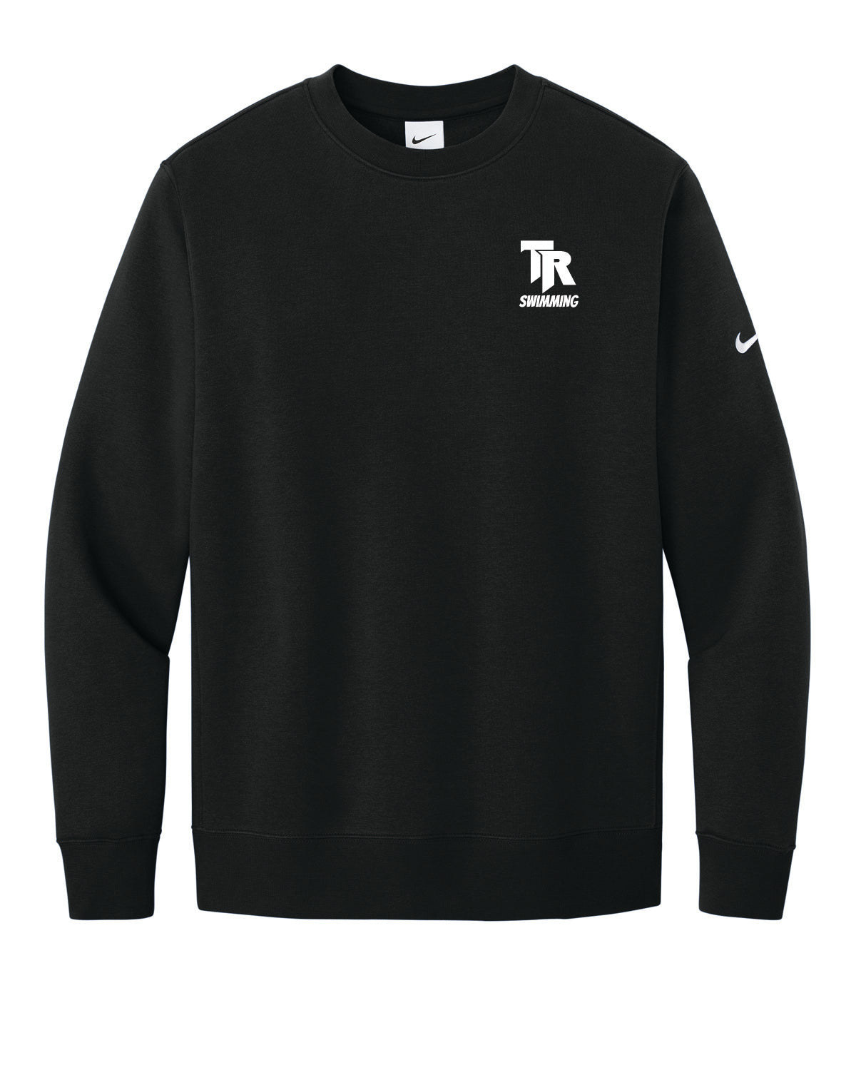 Thunder Ridge Swimming - Embroidered - Nike Club Fleece Sleeve Swoosh Crew - NKFD9863