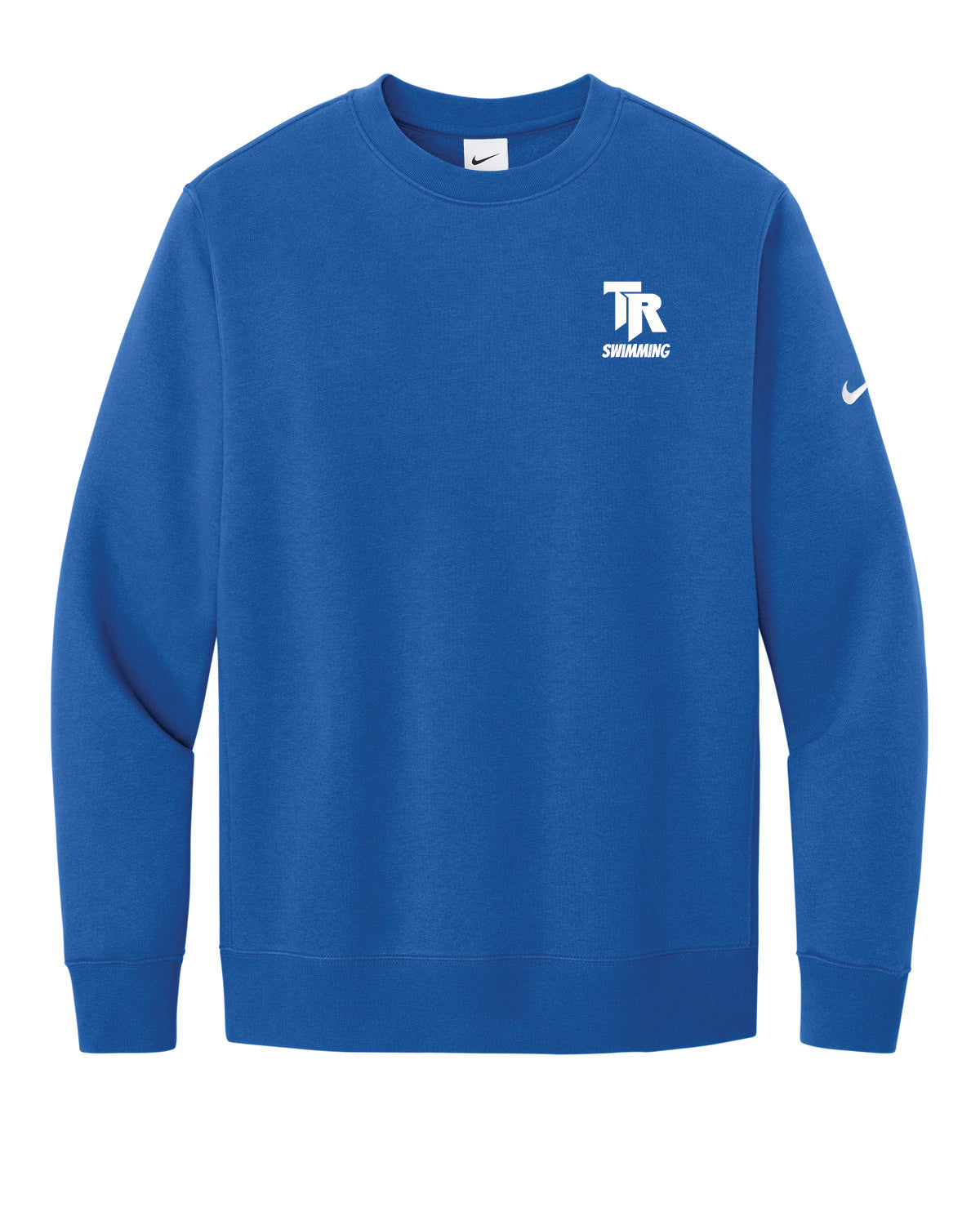 Thunder Ridge Swimming - Embroidered - Nike Club Fleece Sleeve Swoosh Crew - NKFD9863