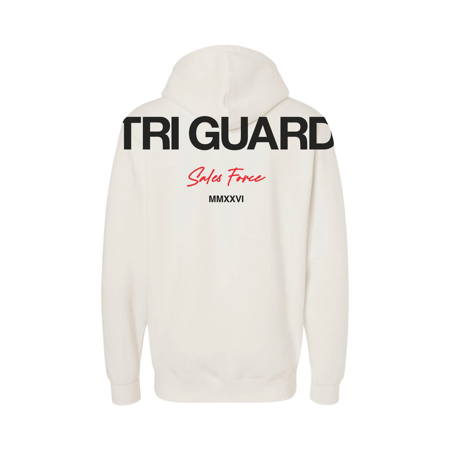 Tri Guard - Bone Embroidered/Printed - IND4000 Independent Trading Co. Unisex Heavyweight Hooded Sweatshirt