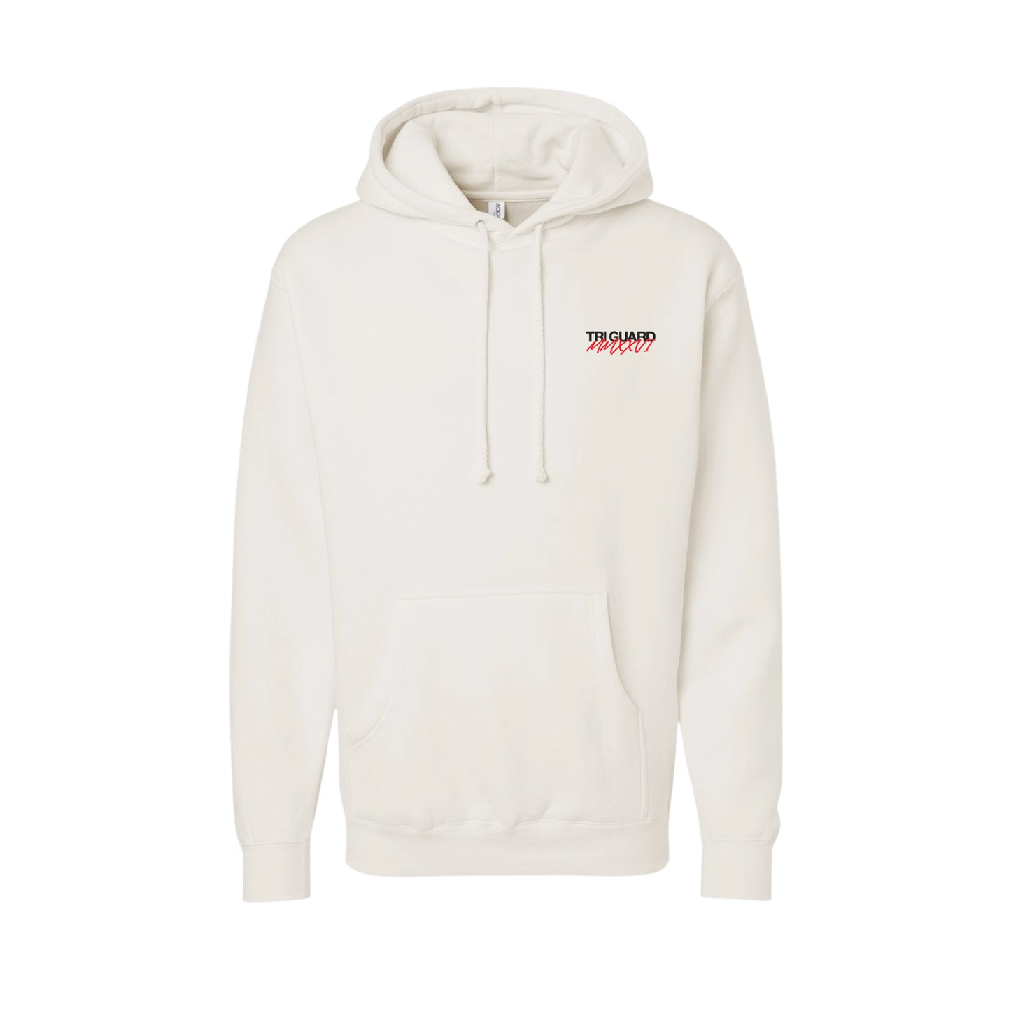 Tri Guard - Bone Embroidered/Printed - IND4000 Independent Trading Co. Unisex Heavyweight Hooded Sweatshirt