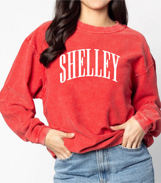 Shelley Russets - Embroidered Corded Sweatshirt - SHELLEY