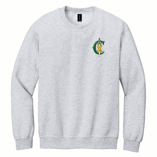 Calleum Conquers - Gildan Basic Fleece Crewneck - 18000 - Pocket Front & Back