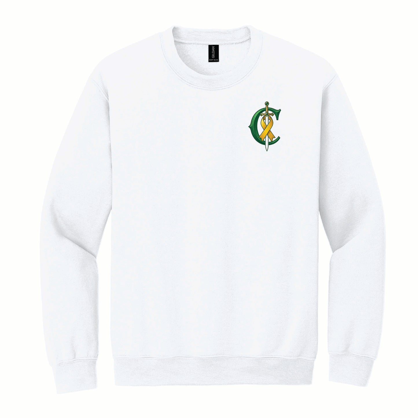 Calleum Conquers - Gildan Basic Fleece Crewneck - 18000 - Pocket Front & Back