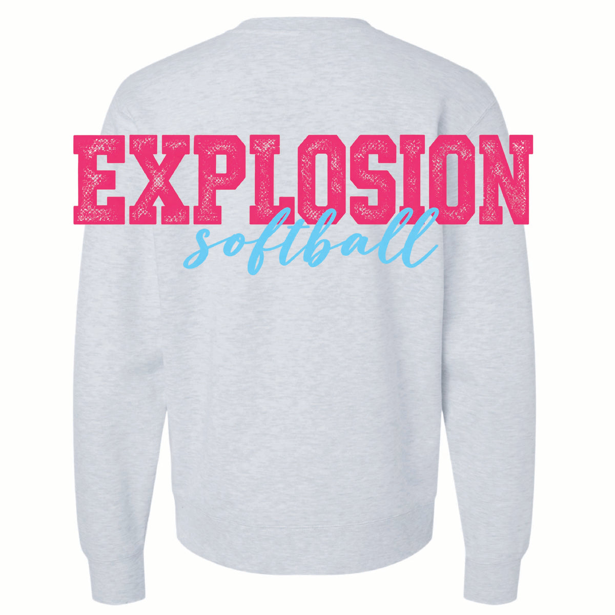 USA Explosion Softball - Independent Trading Co Crewneck - Explosion (on front) Explosion Softball (on back) - SS3000