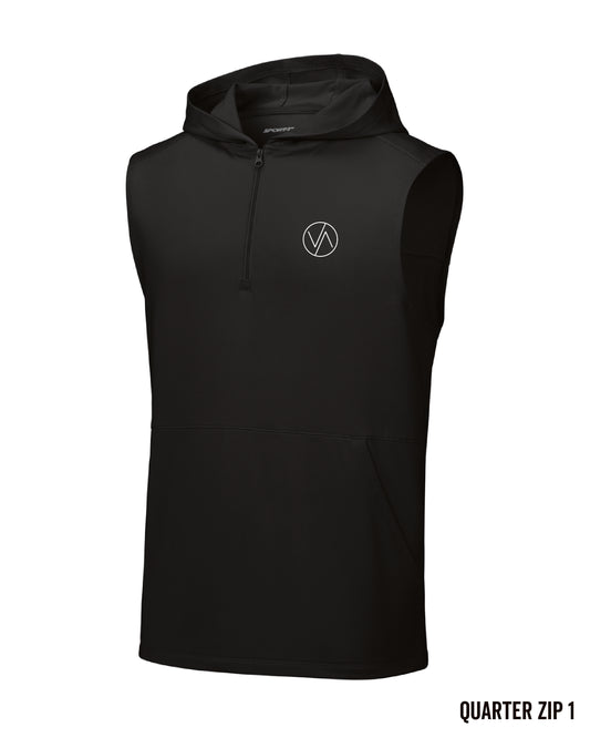Sport-Tek Stretch Sleeveless Hooded 1/4-Zip - ST858