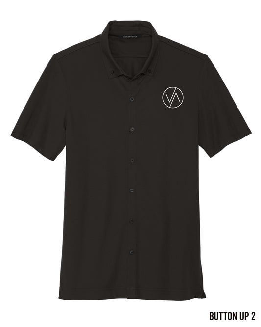 Mercer+Mettle® Stretch Pique Full-Button Polo - MM1006
