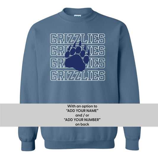 Skyline Grizzlies x4 - Indigo BASIC Fleece