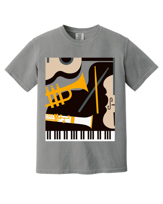 IFAC Youth Jam - Printed Musical Instruments Design - Comfort Colors Tee - 1717
