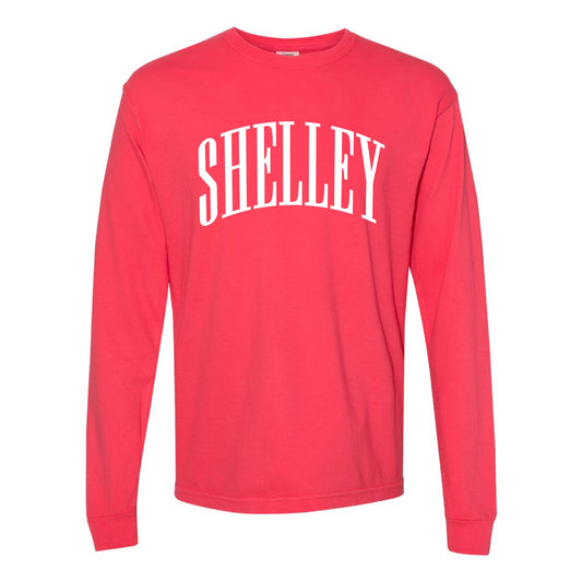 Shelley Russets - Arched Shelley - Paprika LONG Sleeve Comfort Colors Tee