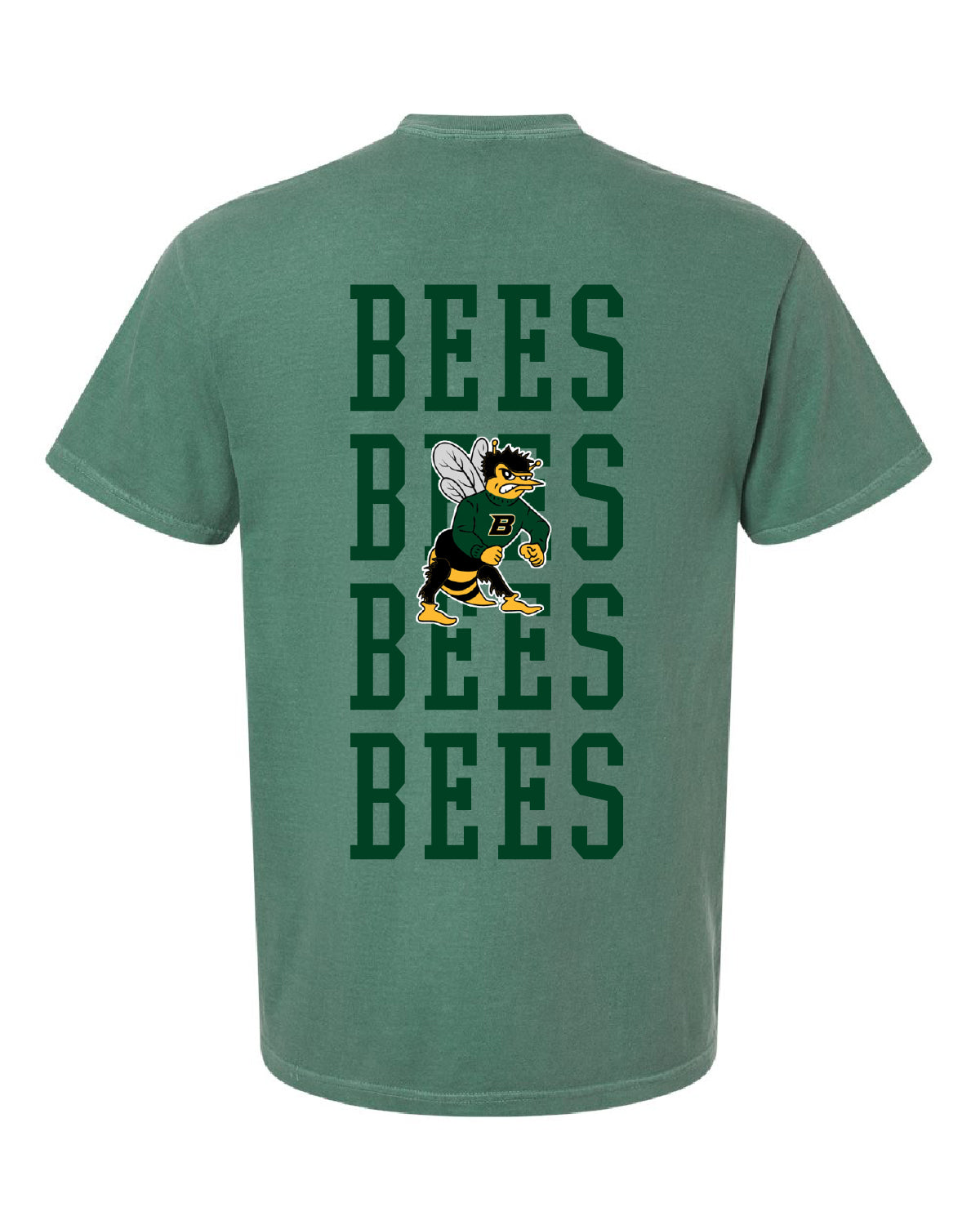 Bonneville Soccer - Comfort Colors Tee - Bonneville Pocket Front / BEES (Repeating) Back