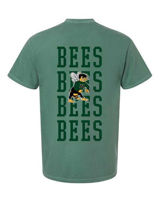 Bonneville High School x VAST Apparel - Comfort Colors Tee - Bonneville Pocket Front / BEES (Repeating) Back