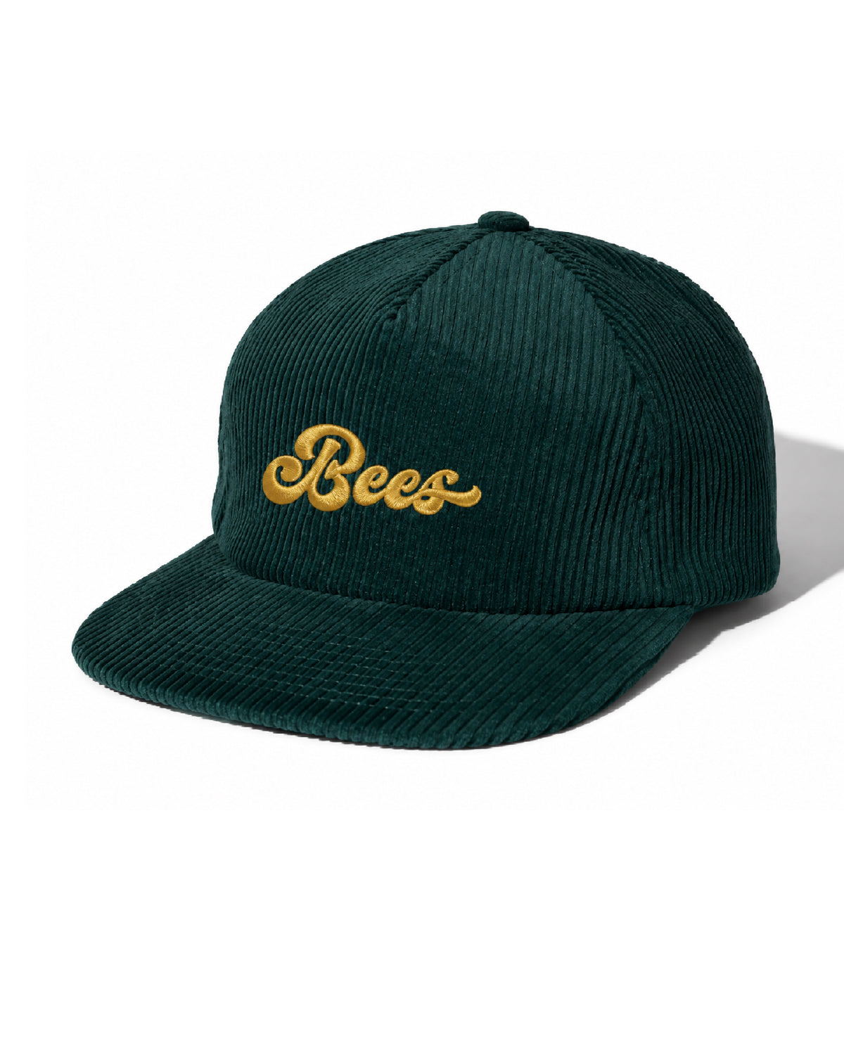 Bonneville High School - Embroidered Design - Corduroy Field Trip Hat - Surf Green w/ Embroidered Bees (Cursive)