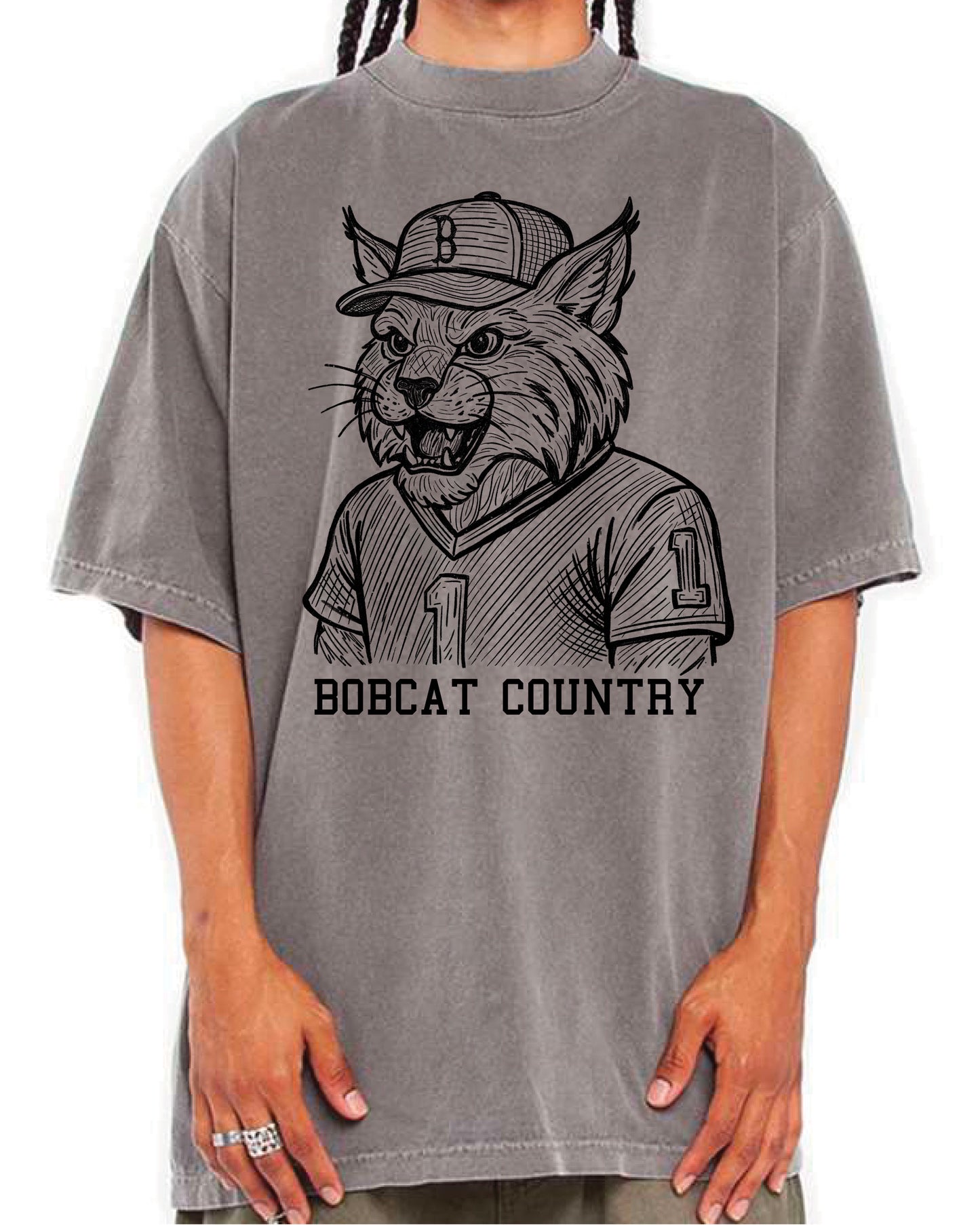 Burley High School Baseball - Shaka Wear - Unisex Max Heavyweight Garment-Dyed T-Shirt - Cement