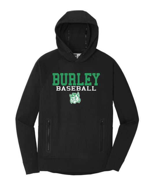 Burley High School Baseball - Bobcat Logo - New Era® Venue Fleece Pullover Hoodie